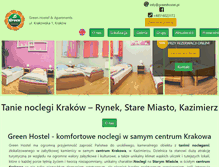 Tablet Screenshot of greenhostel.pl